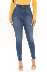 Next Level No Gap Skinny Jeans - Medium Wash Ins Street